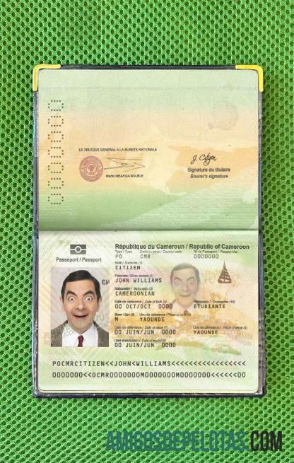 Foto do passaporte dos Camarões modelo